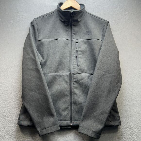 The North Face Softshell Jacket Womens Large Gray Fleece Lined Full Zip - Picture 9 of 15